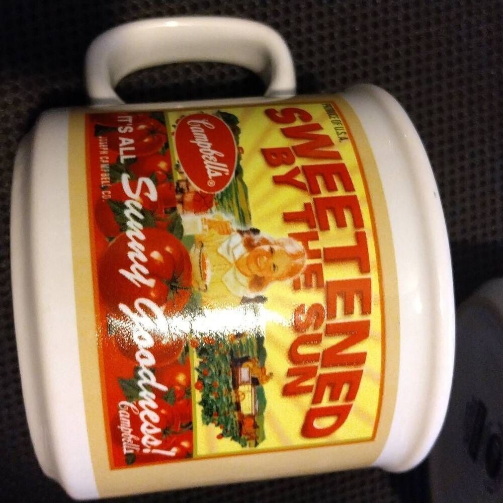 4 Vintage Campbell Soup mugs 2005 dishwasher and microwave safe beautiful graphi